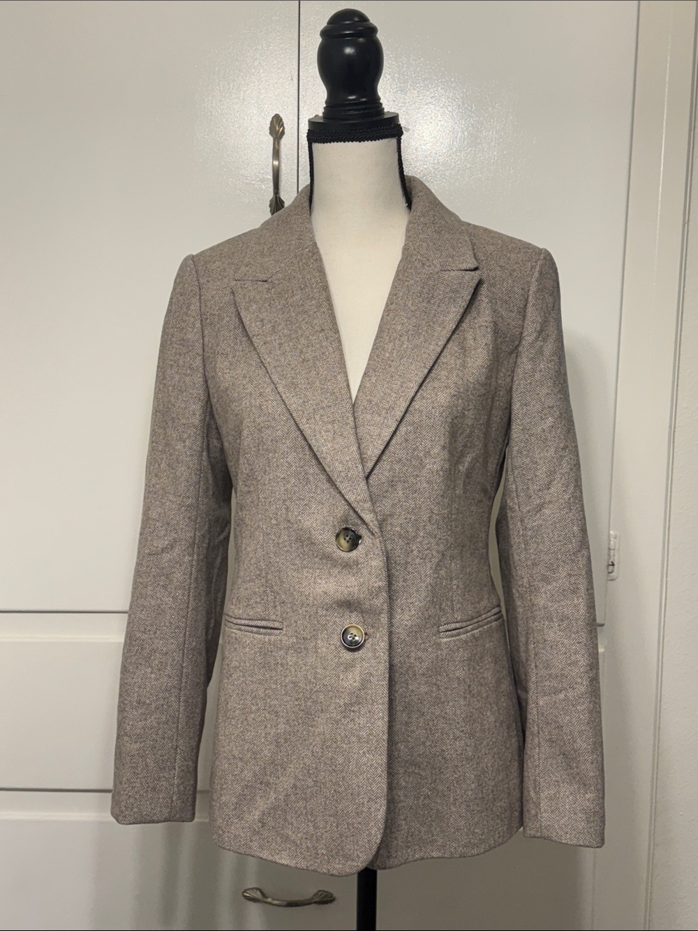NWT Banana Republic Heather Taupe Single-Breasted Women's Blazer